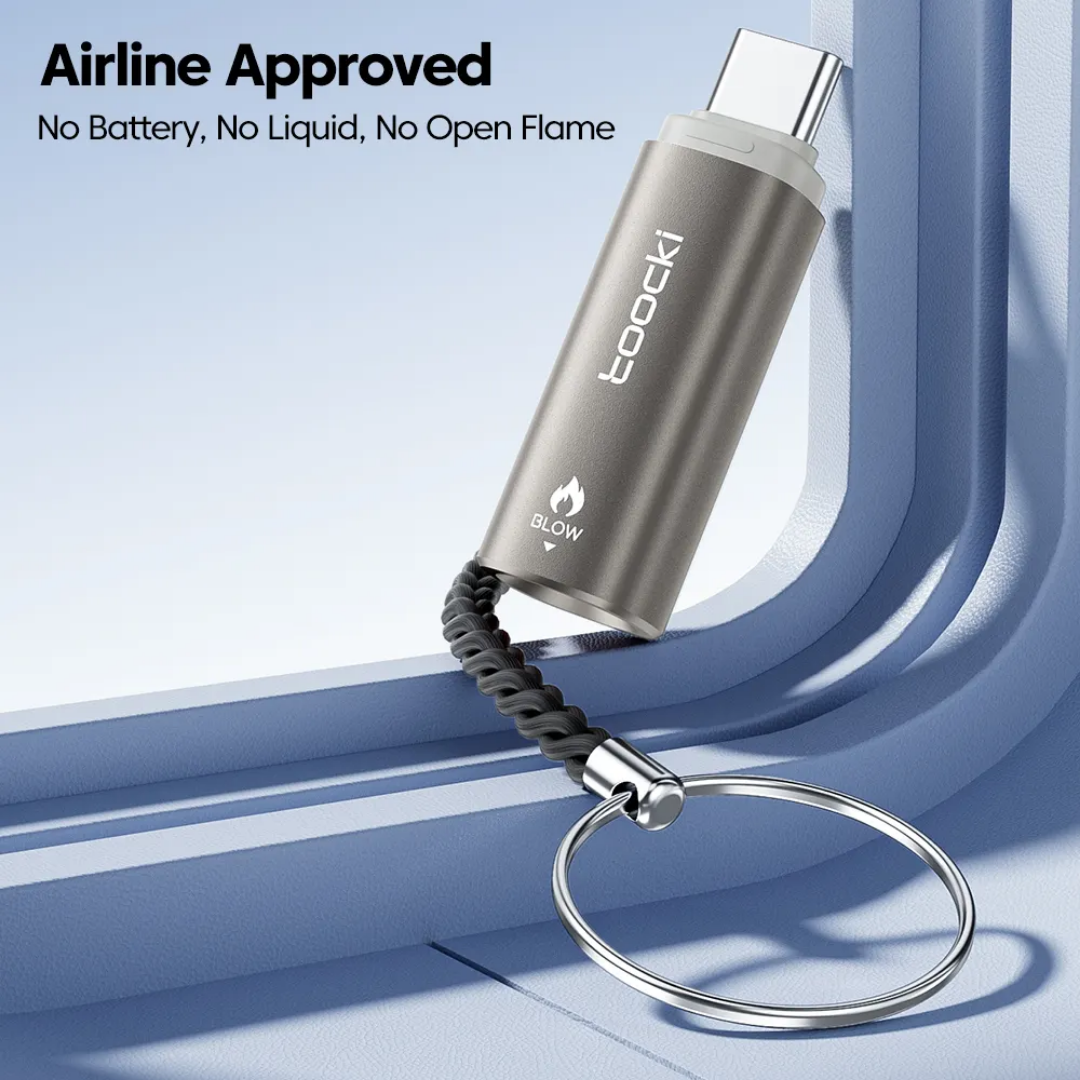 Briquet Électrique Toocki – Porte-Clés en Acier Inoxydable